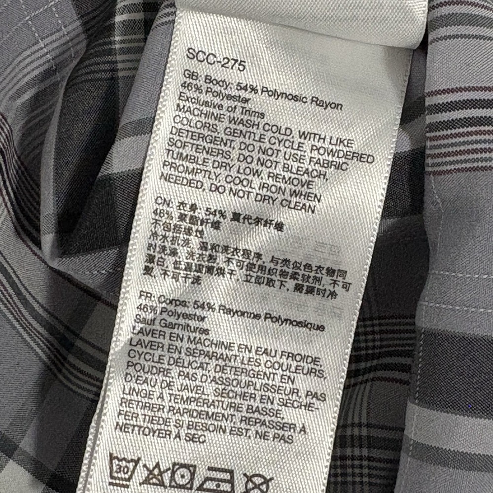 Marmot Mens Plaid Button Up Shirt Size M Gray Lightweight Outdoor Hiking Camping - Picture 5 of 9